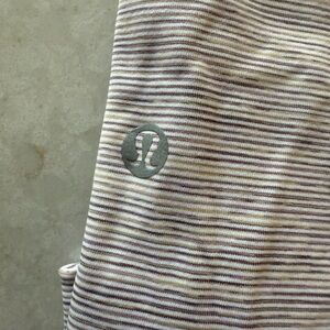 lululemon athletica Striped Leggings - Beige and White